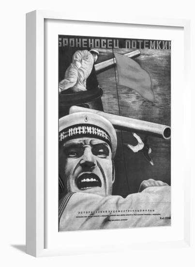 Poster for Sergey Eisenstein's Film, "Battleship Potemkin"-null-Framed Giclee Print