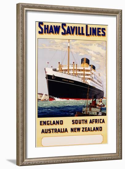 Poster for Shaw Savill Lines-null-Framed Photographic Print