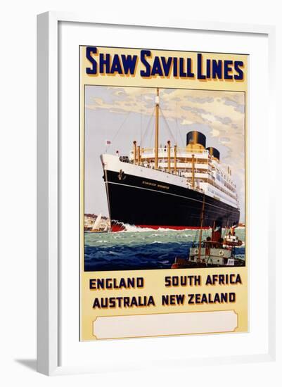 Poster for Shaw Savill Lines-null-Framed Photographic Print