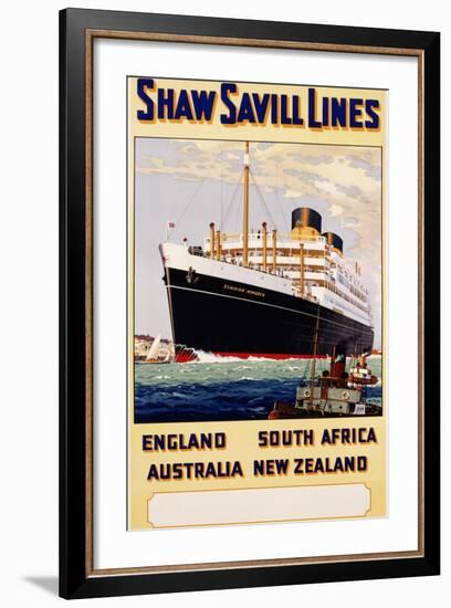 Poster for Shaw Savill Lines-null-Framed Photographic Print