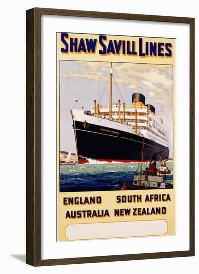 Poster for Shaw Savill Lines-null-Framed Photographic Print