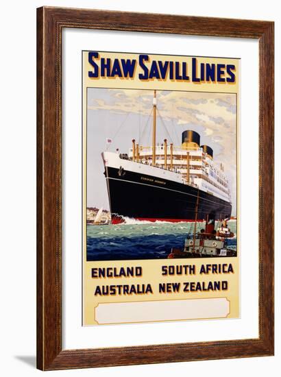 Poster for Shaw Savill Lines-null-Framed Photographic Print