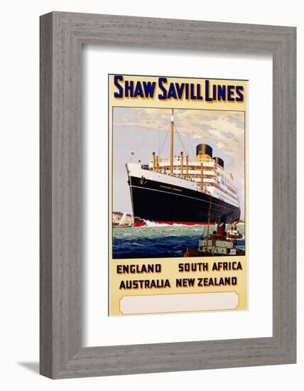 Poster for Shaw Savill Lines-null-Framed Photographic Print