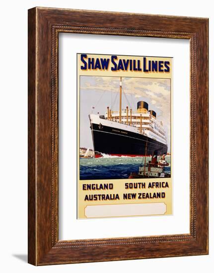 Poster for Shaw Savill Lines-null-Framed Photographic Print