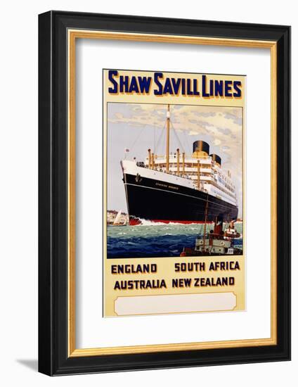 Poster for Shaw Savill Lines-null-Framed Photographic Print