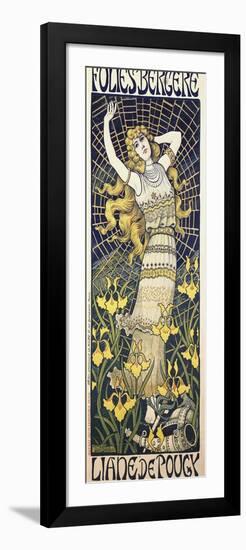 Poster for Show of Dancer Liane De Pougy (1869-1950) at Folies Bergere-Paul Berthon-Framed Giclee Print