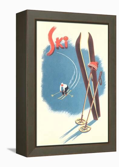 Poster for Skiing-null-Framed Stretched Canvas