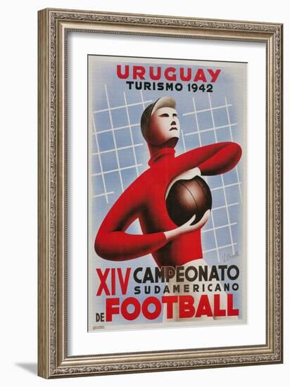 Poster for South American Soccer Tournament-null-Framed Giclee Print