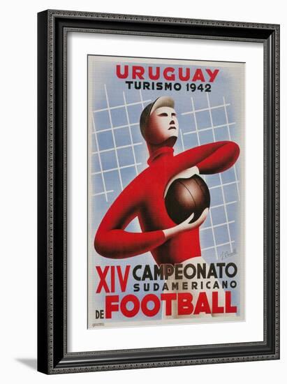 Poster for South American Soccer Tournament-null-Framed Giclee Print