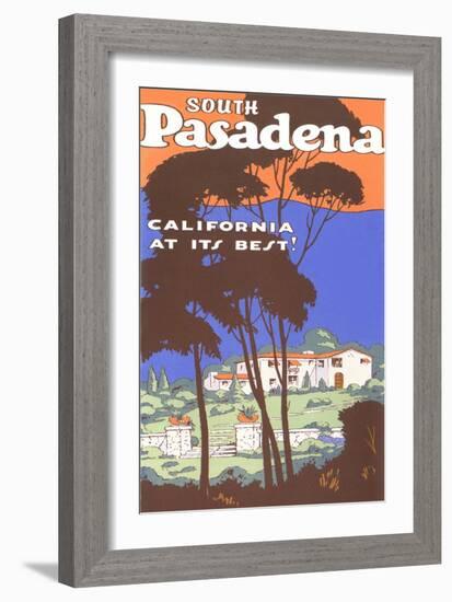 Poster for South Pasadena, California-null-Framed Art Print