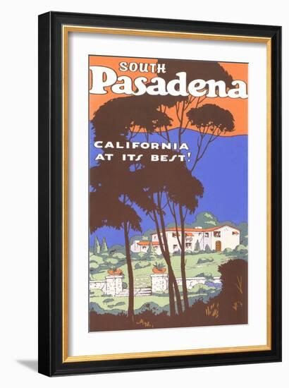 Poster for South Pasadena, California-null-Framed Art Print