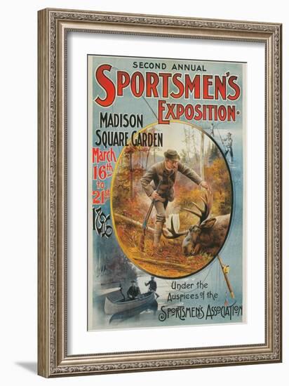 Poster for Sportmen's Exposition, 1896-null-Framed Art Print