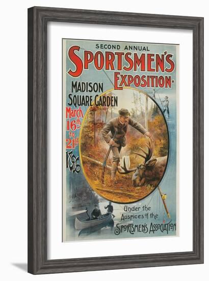 Poster for Sportmen's Exposition, 1896-null-Framed Art Print