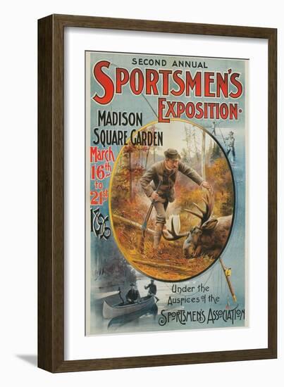 Poster for Sportmen's Exposition, 1896-null-Framed Art Print