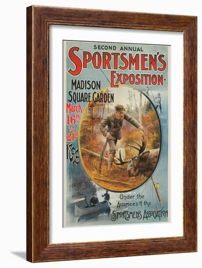 Poster for Sportmen's Exposition, 1896-null-Framed Art Print