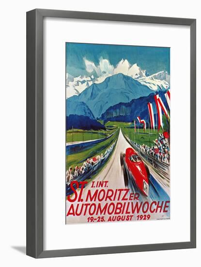 Poster for St. Moritz Car Show-null-Framed Giclee Print