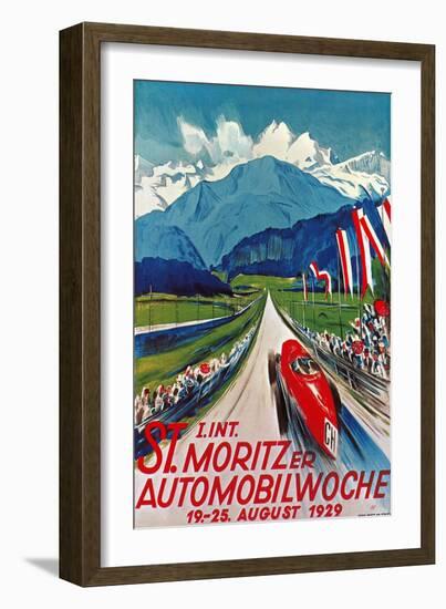 Poster for St. Moritz Car Show-null-Framed Giclee Print