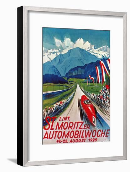 Poster for St. Moritz Car Show-null-Framed Giclee Print