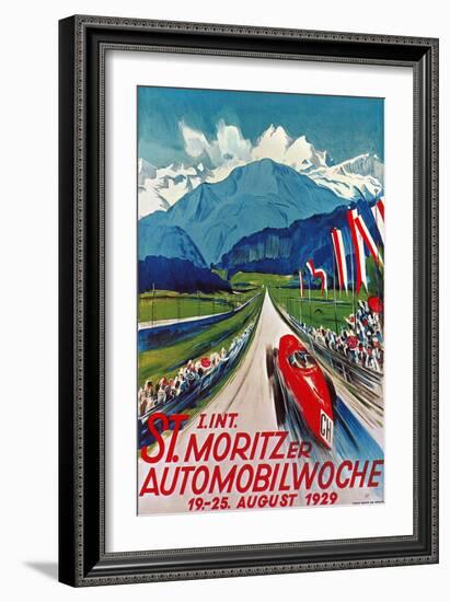 Poster for St. Moritz Car Show-null-Framed Giclee Print