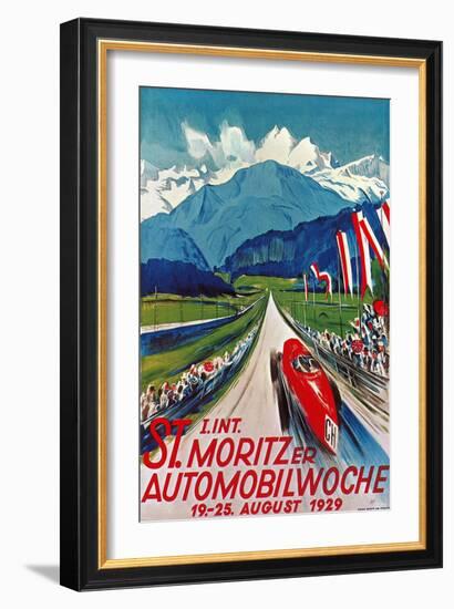 Poster for St. Moritz Car Show-null-Framed Giclee Print