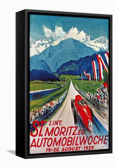Poster for St. Moritz Car Show-null-Framed Premier Image Canvas