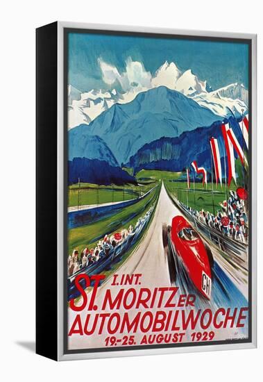 Poster for St. Moritz Car Show-null-Framed Premier Image Canvas