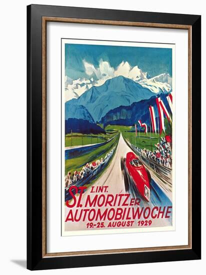 Poster for Swiss Auto Race-null-Framed Art Print