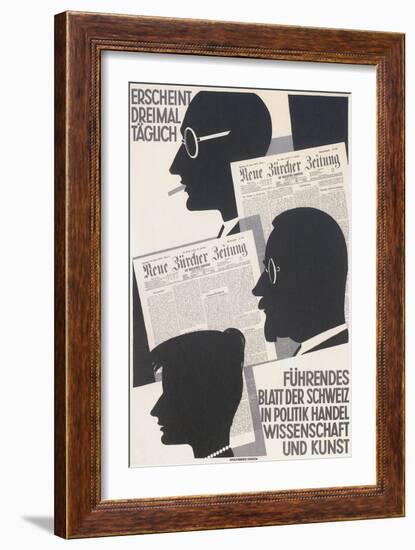 Poster for Swiss Newspaper-null-Framed Giclee Print