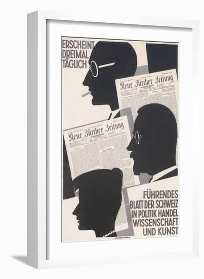 Poster for Swiss Newspaper-null-Framed Giclee Print