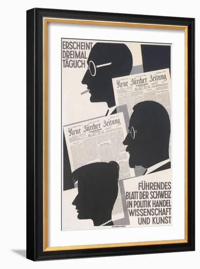 Poster for Swiss Newspaper-null-Framed Giclee Print