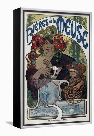 Poster for the Bieres De La Meuse, 1897-Alphonse Mucha-Framed Premier Image Canvas