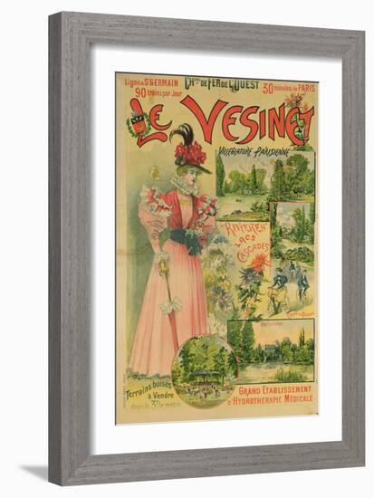 Poster for the Chemins de Fer de L'Ouest to Le Vesinet, circa 1895-1900-Albert Robida-Framed Giclee Print