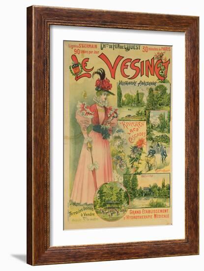 Poster for the Chemins de Fer de L'Ouest to Le Vesinet, circa 1895-1900-Albert Robida-Framed Giclee Print