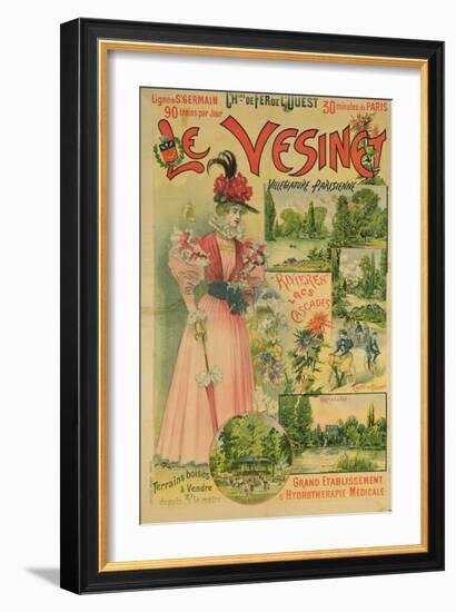 Poster for the Chemins de Fer de L'Ouest to Le Vesinet, circa 1895-1900-Albert Robida-Framed Giclee Print