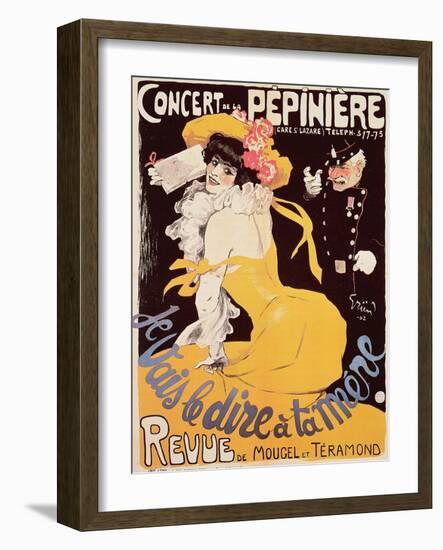 Poster for the Concert de La Pepiniere, 1902-Jules-Alexandre Grün-Framed Giclee Print