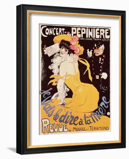 Poster for the Concert de La Pepiniere, 1902-Jules-Alexandre Grün-Framed Giclee Print