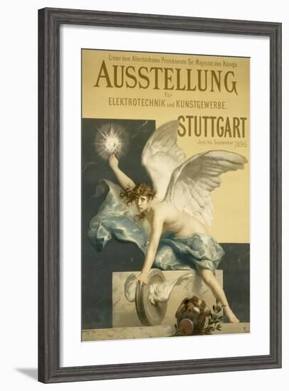 Poster for the Exhibition 'Elektrotechnik Und Kusntgewerbe', 1896-Ferdinand Keller-Framed Giclee Print