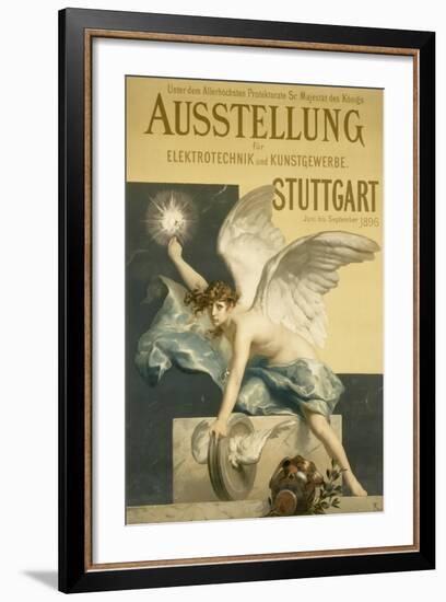 Poster for the Exhibition 'Elektrotechnik Und Kusntgewerbe', 1896-Ferdinand Keller-Framed Giclee Print