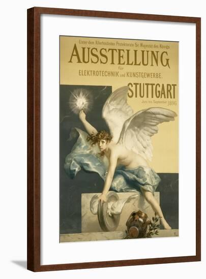 Poster for the Exhibition 'Elektrotechnik Und Kusntgewerbe', 1896-Ferdinand Keller-Framed Giclee Print