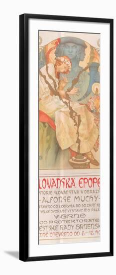 Poster for the Exhibition of the Slav Epic, 1928-Alphonse Mucha-Framed Giclee Print