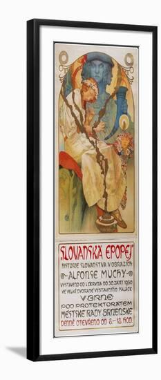 Poster for the Exhibition the Slav Epic (Slovanská Epope), 1928-Alphonse Mucha-Framed Giclee Print