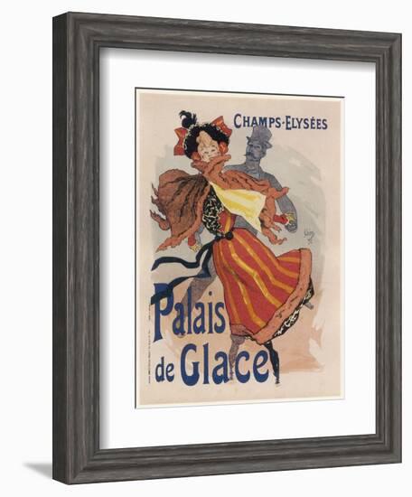 Poster for the Fashionable Palais De Glace in the Champs Elysees Paris-Jules Ch?ret-Framed Photographic Print