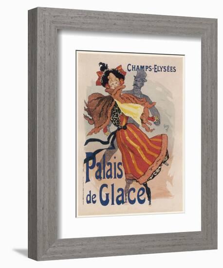 Poster for the Fashionable Palais De Glace in the Champs Elysees Paris-Jules Ch?ret-Framed Photographic Print