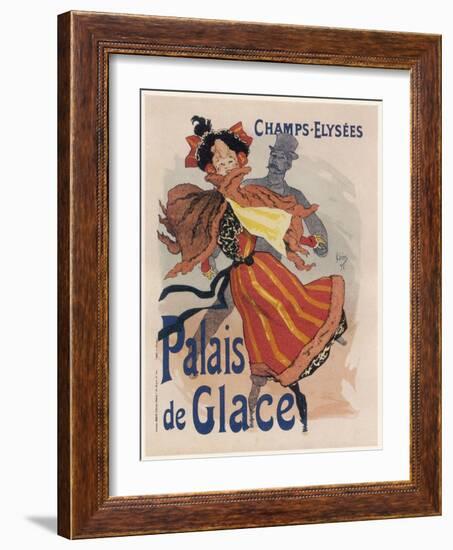 Poster for the Fashionable Palais De Glace in the Champs Elysees Paris-Jules Ch?ret-Framed Photographic Print