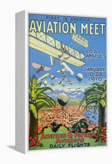 Poster for the First America Aviation Meet, Los Angeles, 1910-null-Framed Premier Image Canvas