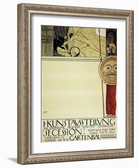 Poster for the First Art Exhibition of the Secession Art Movement, 1898-Gustav Klimt-Framed Giclee Print