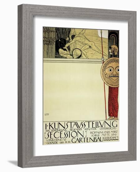 Poster for the First Art Exhibition of the Secession Art Movement, 1898-Gustav Klimt-Framed Giclee Print