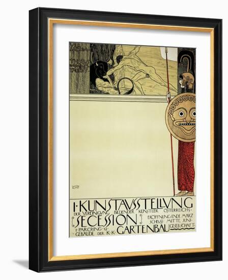 Poster for the First Art Exhibition of the Secession Art Movement, 1898-Gustav Klimt-Framed Giclee Print