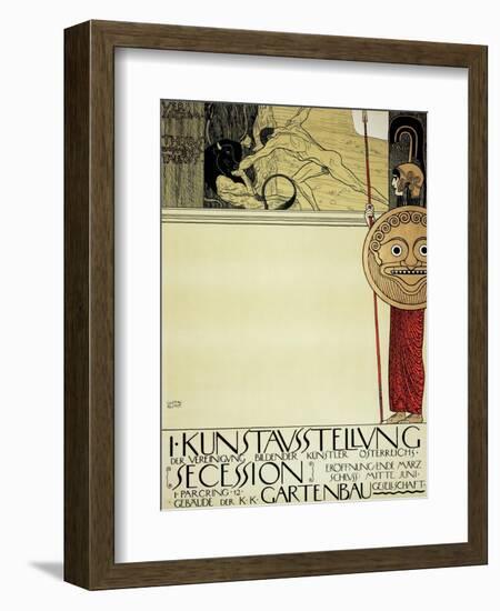 Poster for the First Art Exhibition of the Secession Art Movement, 1898-Gustav Klimt-Framed Giclee Print