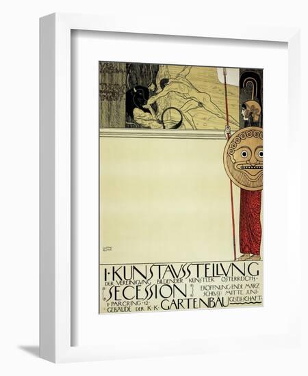 Poster for the First Art Exhibition of the Secession Art Movement, 1898-Gustav Klimt-Framed Giclee Print